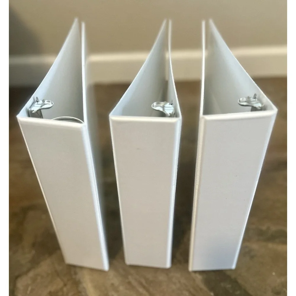 3 Inch White Office Max Binders Lot Of 3